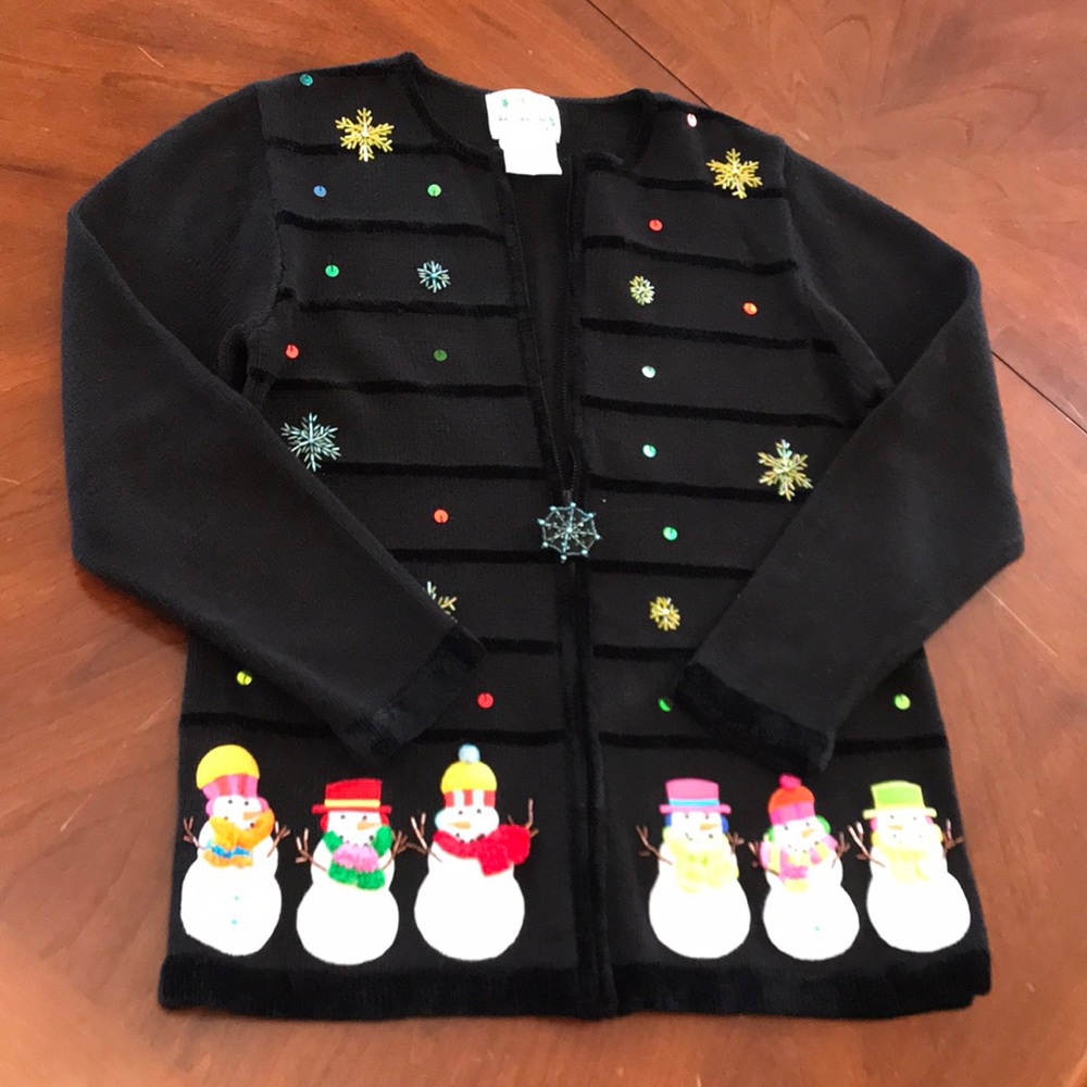 SNOWMAN CHRISTMAS SWEATER-SZ S-LIKE NEW!